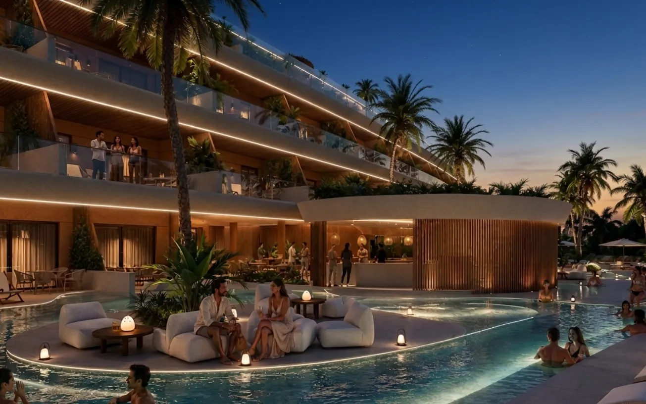 Botanica Poolbar Atardecer
